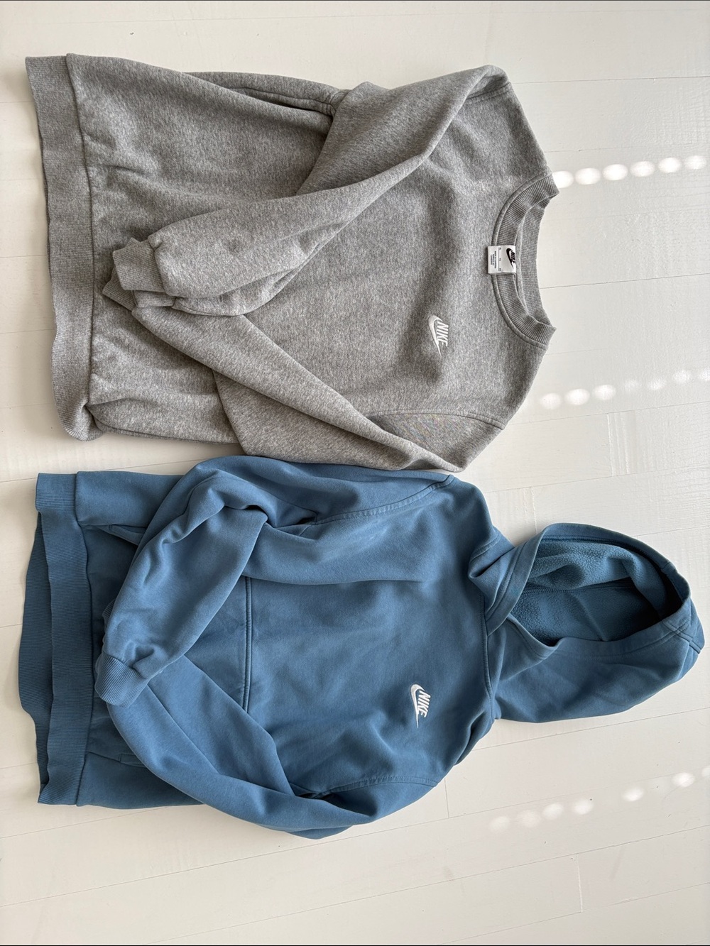 Nike  boys xlCrewneck and Hoodie Set - Gray Crewneck & Blue Hoodie